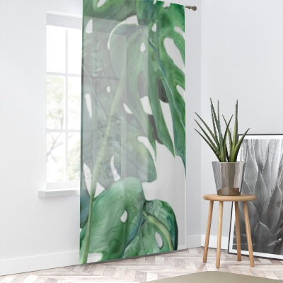 Monstera Deliciosa Black Out or Sheer Curtains