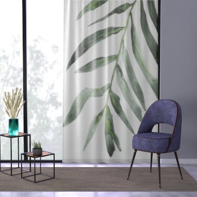 Palm Frond Black Out or Sheer Curtains