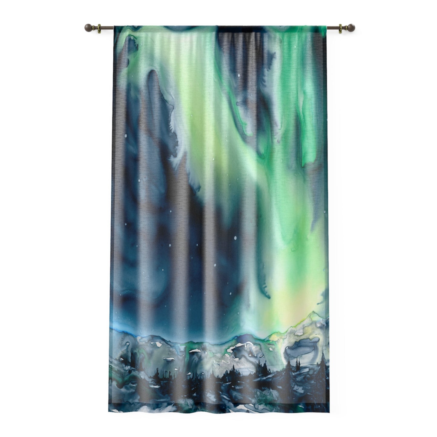 Aurora Borealis Black Out or Sheer Curtains