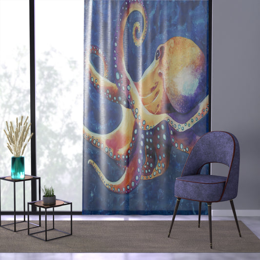 Octopus Black Out or Sheer Curtains