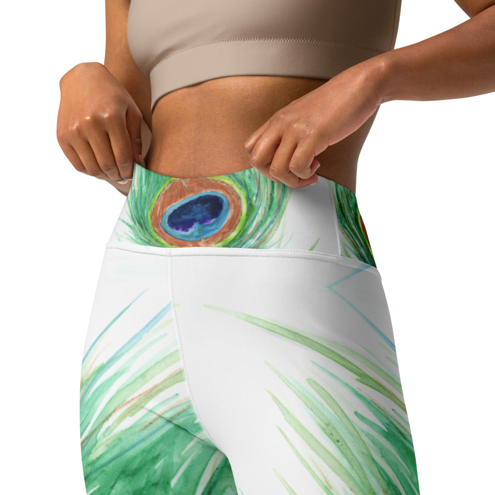 Peacock Feather Designer Leggings – Brazen Design Studio