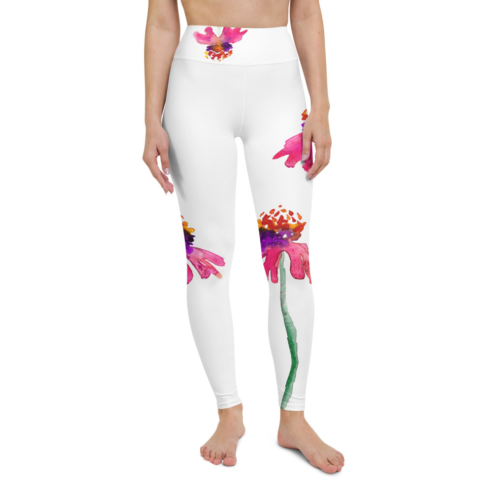 Flamingo Fiber Artist White Leggings - Ladies' Sizes XS, S, M, L, XL