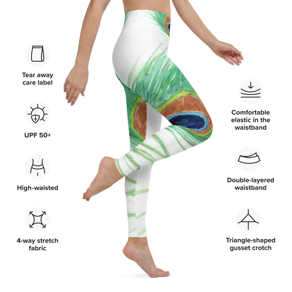 Peacock sales leggings yoga