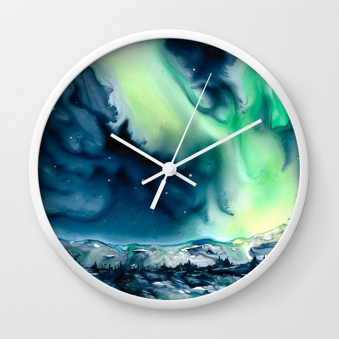 Aurora Borealis Wall Clock