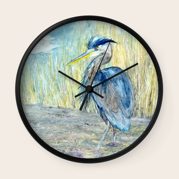 Great Blue Heron Wall Clock