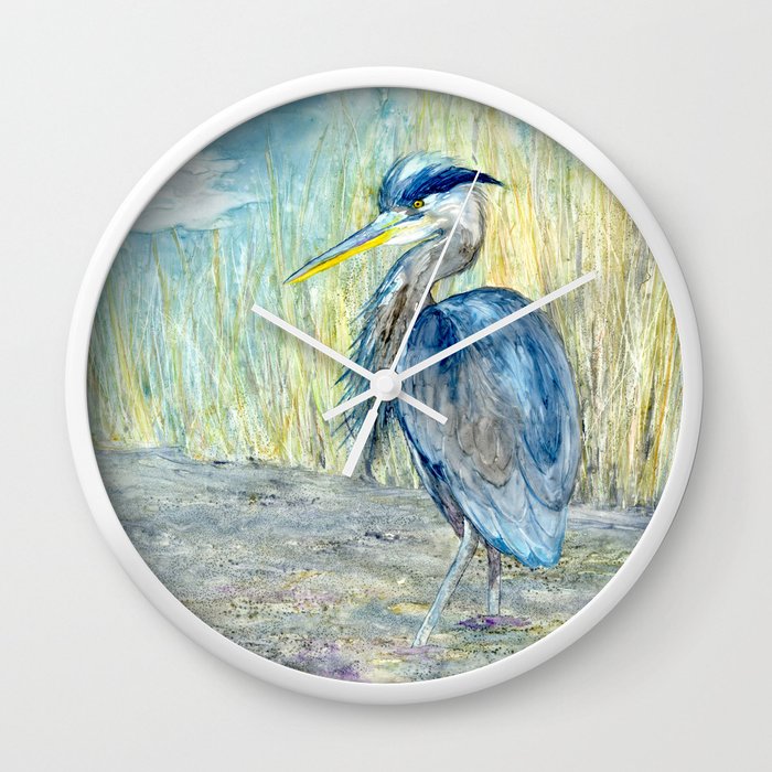 Great Blue Heron Wall Clock