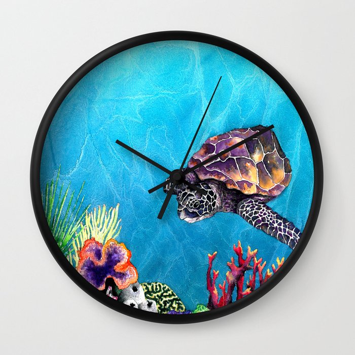 Sea Turtle Wall Clock