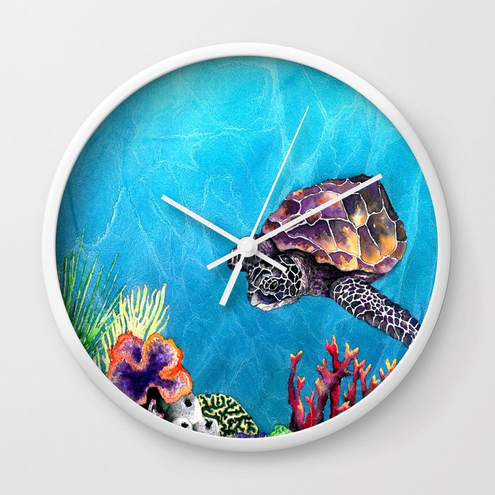 Sea Turtle Wall Clock