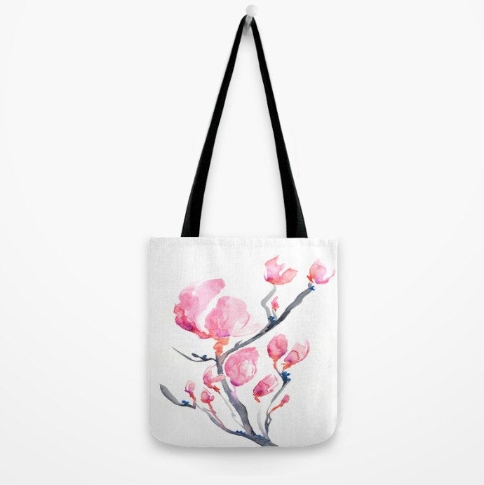 Japanese Magnolia Tote Bag Brazen Design Studio