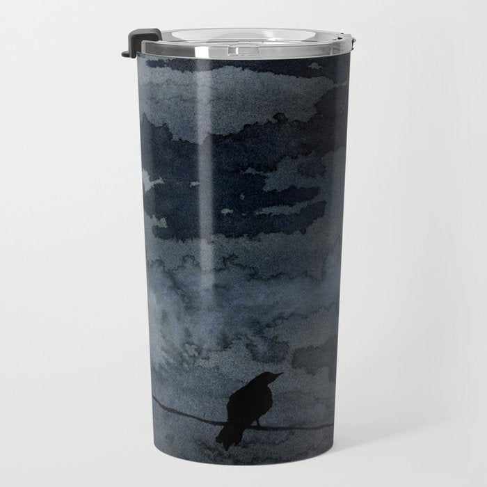 Moonlit Raven Travel Mug